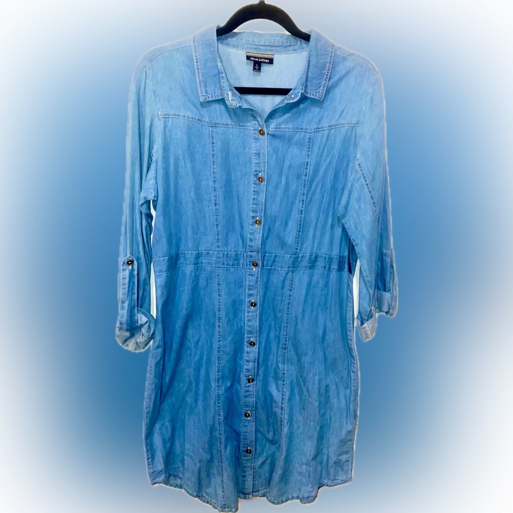 WOMENS ***allison britney*** Dress Large Blue jean type material